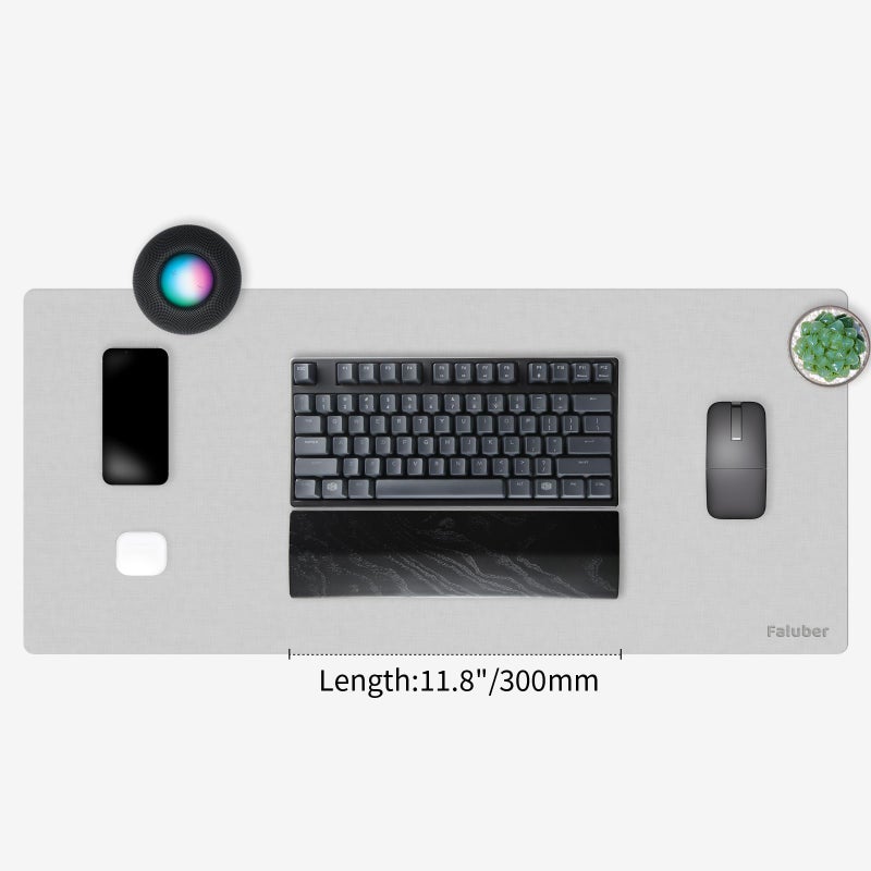 Faluber Wooden Wrist Rest with Black Coating  12-inch Length and 20mm Thickness for Compact Keyboard  Ergonomic Design Palm Rest for Mechanical Keyboard  Stain Resistant (Small  Black Coating) - Image 2